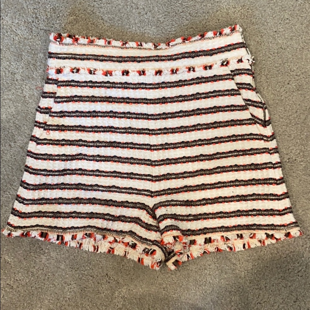 Zara High Waisted Tweed Shorts